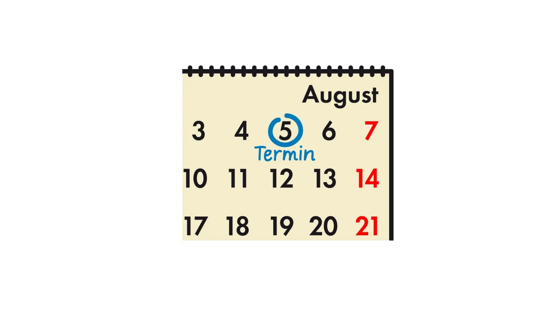 Metacom-Symbol eines Kalenders