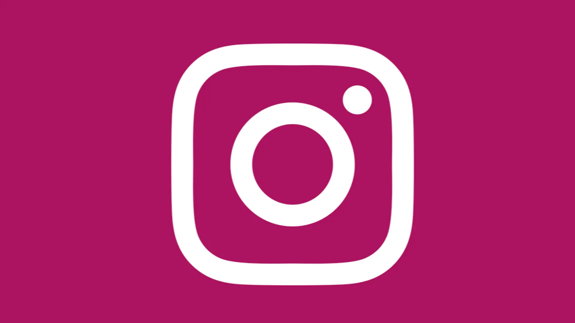 Neuigkeiten: weißes Instagram Icon auf rosa Hintergrund